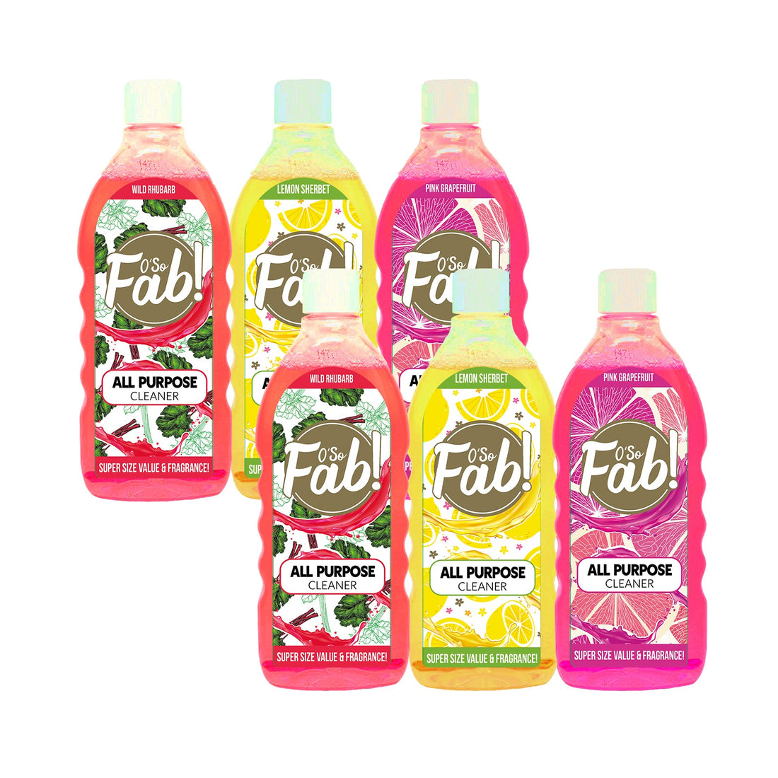 O'So Fab All Purpose Cleaner Zesty 33.8 FL Oz 6 Pack